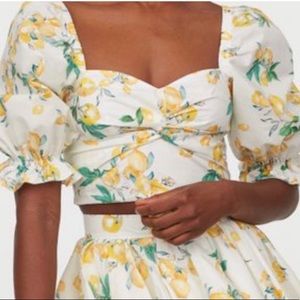 H&M lemon print top